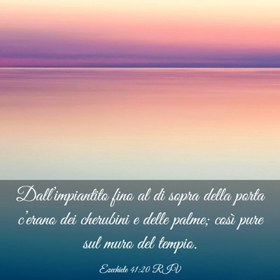 Picture 03 - Ezechiele 41:20 RIV - Dall’impiantito fino al di sopra della porta - Bible Verse Picture
