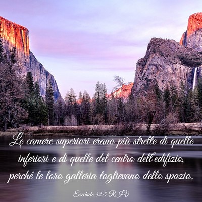 Picture 03 - Ezechiele 42:5 RIV - Le camere superiori erano più strette di quelle - Bible Verse Picture