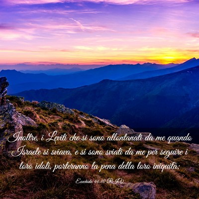 Picture 03 - Ezechiele 44:10 RIV - Inoltre, i Leviti che si sono allontanati da me - Bible Verse Picture
