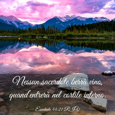 Picture 03 - Ezechiele 44:21 RIV - Nessun sacerdote berrà vino, quand’entrerà - Bible Verse Picture
