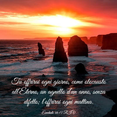 Picture 03 - Ezechiele 46:13 RIV - Tu offrirai ogni giorno, come olocausto - Bible Verse Picture
