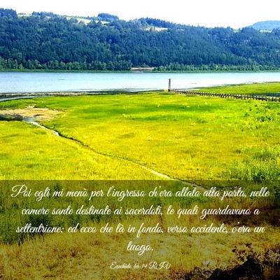 Picture 03 - Ezechiele 46:19 RIV - Poi egli mi menò per l’ingresso ch’era - Bible Verse Picture
