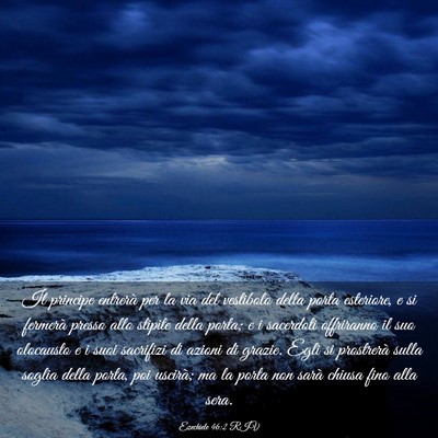 Picture 03 - Ezechiele 46:2 RIV - Il principe entrerà per la via del vestibolo - Bible Verse Picture