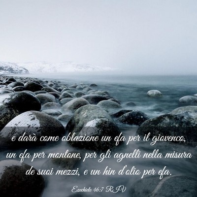 Picture 03 - Ezechiele 46:7 RIV - e darà come oblazione un efa per il giovenco, un - Bible Verse Picture