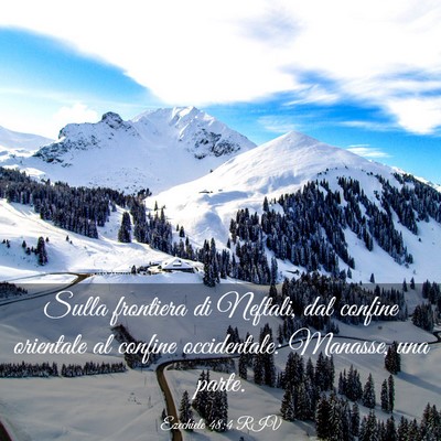 Picture 03 - Ezechiele 48:4 RIV - Sulla frontiera di Neftali, dal confine orientale - Bible Verse Picture