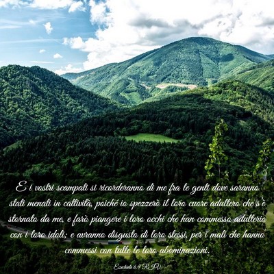 Picture 03 - Ezechiele 6:9 RIV - E i vostri scampati si ricorderanno di me fra le - Bible Verse Picture