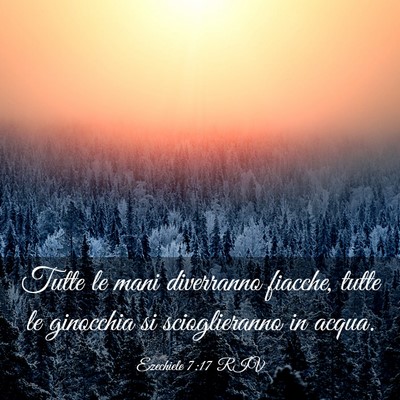 Picture 03 - Ezechiele 7:17 RIV - Tutte le mani diverranno fiacche, tutte le - Bible Verse Picture