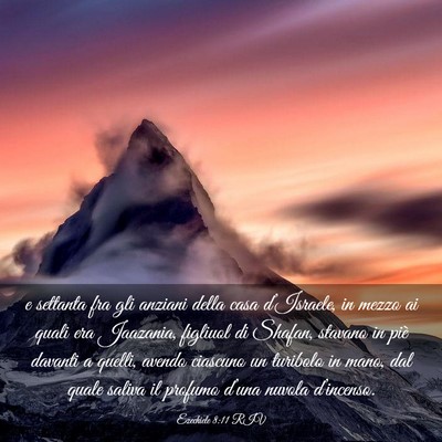 Picture 03 - Ezechiele 8:11 RIV - e settanta fra gli anziani della casa - Bible Verse Picture