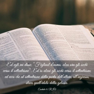 Picture 03 - Ezechiele 8:5 RIV - Ed egli mi disse: “Figliuol d’uomo, alza ora - Bible Verse Picture