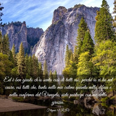Picture 03 - Filippesi 1:7 RIV - Ed è ben giusto ch’io senta così di tutti - Bible Verse Picture