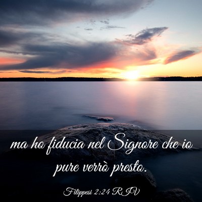Picture 03 - Filippesi 2:24 RIV - ma ho fiducia nel Signore che io pure verrò - Bible Verse Picture