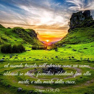 Picture 03 - Filippesi 2:8 RIV - ed essendo trovato nell’esteriore come un uomo, - Bible Verse Picture