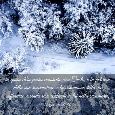 Picture 03 - Filippesi 3:10 RIV - in guisa ch’io possa conoscere esso Cristo, e - Bible Verse Picture