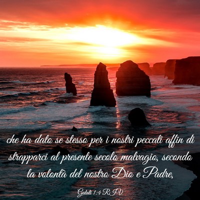Picture 03 - Galati 1:4 RIV - che ha dato se stesso per i nostri peccati affin - Bible Verse Picture