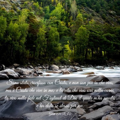 Picture 03 - Galati 2:20 RIV - Sono stato crocifisso con Cristo, e non son più - Bible Verse Picture