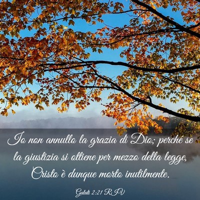 Picture 03 - Galati 2:21 RIV - Io non annullo la grazia di Dio; perché se la - Bible Verse Picture