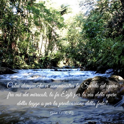 Picture 03 - Galati 3:5 RIV - Colui dunque che vi somministra lo Spirito ed - Bible Verse Picture