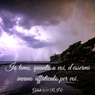 Picture 03 - Galati 4:11 RIV - Io temo, quanto a voi, d’essermi invano - Bible Verse Picture