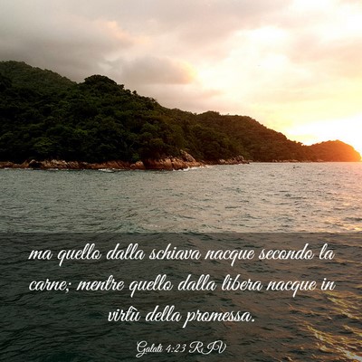 Picture 03 - Galati 4:23 RIV - ma quello dalla schiava nacque secondo la carne; - Bible Verse Picture