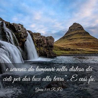 Picture 03 - Genesi 1:15 RIV - e servano da luminari nella distesa dei cieli per - Bible Verse Picture