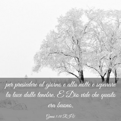 Picture 03 - Genesi 1:18 RIV - per presiedere al giorno e alla notte e separare - Bible Verse Picture