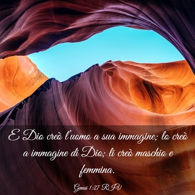 Picture 03 - Genesi 1:27 RIV - E Dio creò l’uomo a sua immagine; lo creò a - Bible Verse Picture