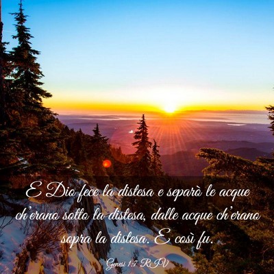 Picture 03 - Genesi 1:7 RIV - E Dio fece la distesa e separò le acque - Bible Verse Picture