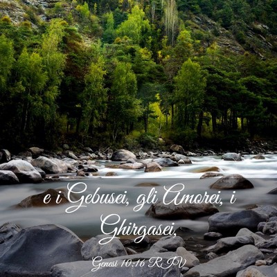 Picture 03 - Genesi 10:16 RIV - e i Gebusei, gli Amorei, i - Bible Verse Picture