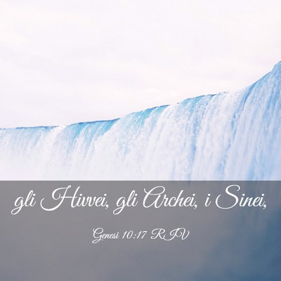 Picture 03 - Genesi 10:17 RIV - gli Hivvei, gli Archei, i - Bible Verse Picture
