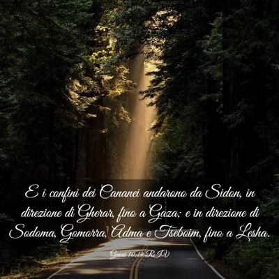 Picture 03 - Genesi 10:19 RIV - E i confini dei Cananei andarono da Sidon, in - Bible Verse Picture