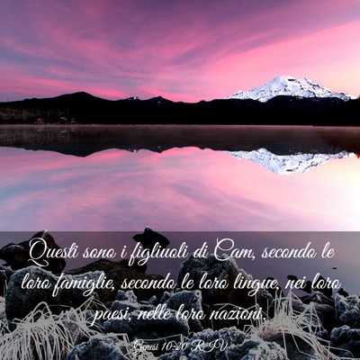 Picture 03 - Genesi 10:20 RIV - Questi sono i figliuoli di Cam, secondo le loro - Bible Verse Picture