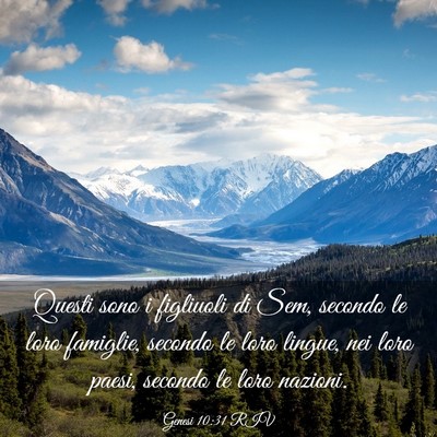 Picture 03 - Genesi 10:31 RIV - Questi sono i figliuoli di Sem, secondo le loro - Bible Verse Picture