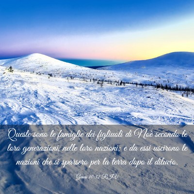 Picture 03 - Genesi 10:32 RIV - Queste sono le famiglie dei figliuoli di Noè - Bible Verse Picture