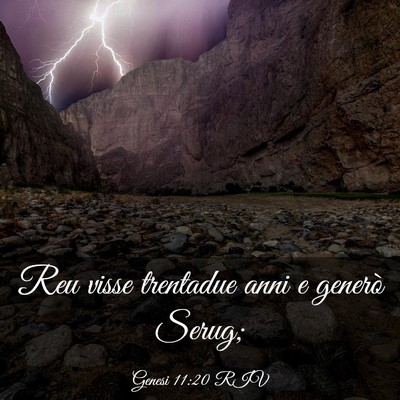 Picture 03 - Genesi 11:20 RIV - Reu visse trentadue anni e generò - Bible Verse Picture