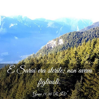 Picture 03 - Genesi 11:30 RIV - E Sarai era sterile; non aveva - Bible Verse Picture