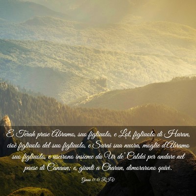 Picture 03 - Genesi 11:31 RIV - E Terah prese Abramo, suo figliuolo, e Lot, - Bible Verse Picture