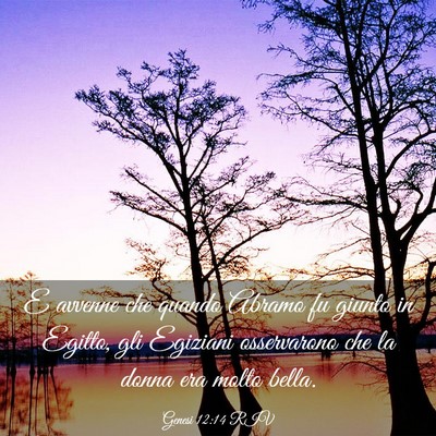 Picture 03 - Genesi 12:14 RIV - E avvenne che quando Abramo fu giunto in Egitto, - Bible Verse Picture