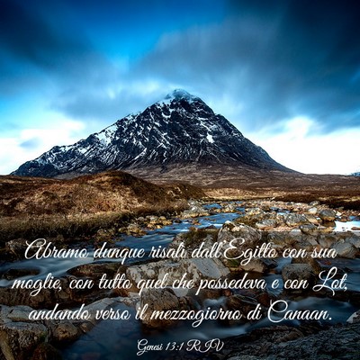 Picture 03 - Genesi 13:1 RIV - Abramo dunque risalì dall’Egitto con sua - Bible Verse Picture