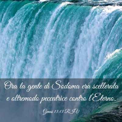 Picture 03 - Genesi 13:13 RIV - Ora la gente di Sodoma era scellerata e oltremodo - Bible Verse Picture