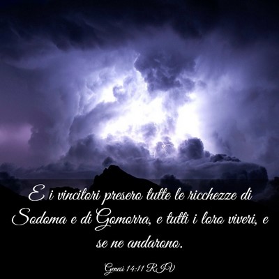 Picture 03 - Genesi 14:11 RIV - E i vincitori presero tutte le ricchezze di - Bible Verse Picture