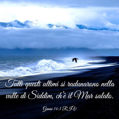 Picture 03 - Genesi 14:3 RIV - Tutti questi ultimi si radunarono nella valle di - Bible Verse Picture