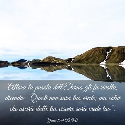 Picture 03 - Genesi 15:4 RIV - Allora la parola dell’Eterno gli fu rivolta, - Bible Verse Picture
