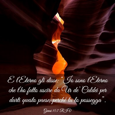 Picture 03 - Genesi 15:7 RIV - E l’Eterno gli disse: “Io sono l’Eterno che - Bible Verse Picture