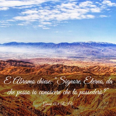 Picture 03 - Genesi 15:8 RIV - E Abramo chiese: “Signore, Eterno, da che posso - Bible Verse Picture