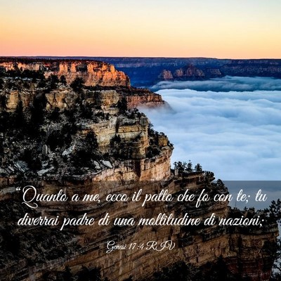 Picture 03 - Genesi 17:4 RIV - “Quanto a me, ecco il patto che fo con te; tu - Bible Verse Picture