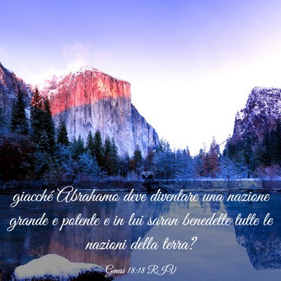 Picture 03 - Genesi 18:18 RIV - giacché Abrahamo deve diventare una nazione - Bible Verse Picture