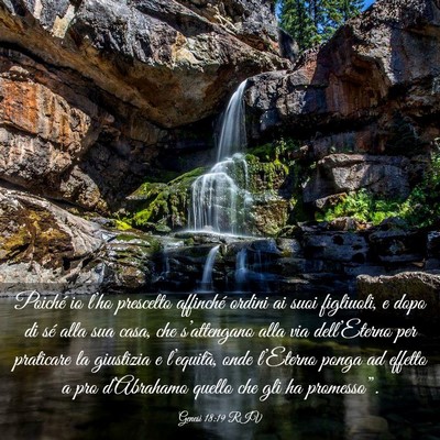 Picture 03 - Genesi 18:19 RIV - Poiché io l’ho prescelto affinché ordini ai - Bible Verse Picture