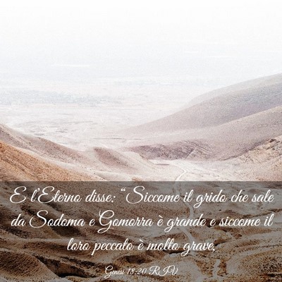 Picture 03 - Genesi 18:20 RIV - E l’Eterno disse: “Siccome il grido che sale - Bible Verse Picture