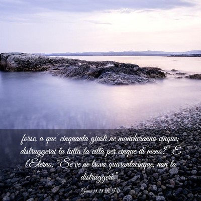 Picture 03 - Genesi 18:28 RIV - forse, a que’ cinquanta giusti ne mancheranno - Bible Verse Picture