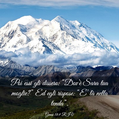 Picture 03 - Genesi 18:9 RIV - Poi essi gli dissero: “Dov’è Sara tua - Bible Verse Picture